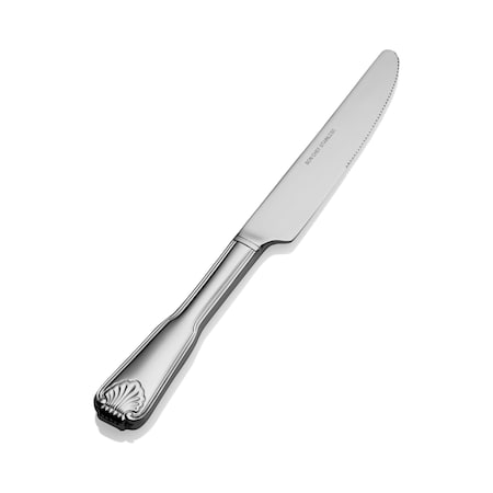 Bon Chef Shell, Dinner Knife, Euro, Solid Handle, Mirror Finish, 13/0, 9.88" , set of 12 S2012